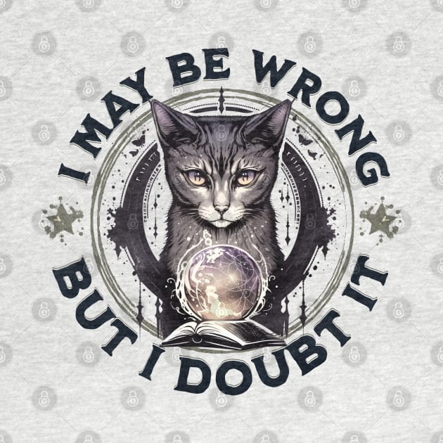 Confident Cat: I May Be Wrong, but Doubt It by DesignByJeff